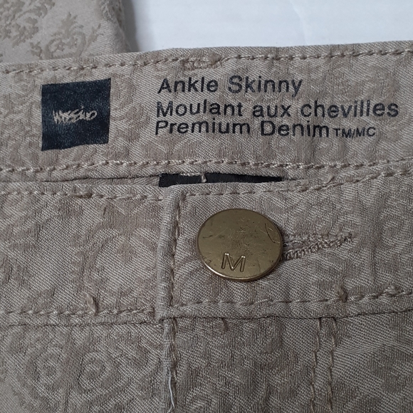 Mossimo Ankle Skinny Jeans Sz 12 Tan/Beige Design - Picture 13 of 15